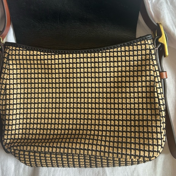 Fossil Harper Straw Small Leather Crossbody - Picture 8 of 10